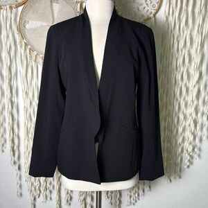 Eileen Fisher Silk Blend Dinner Jacket Blazer in Black Size Small